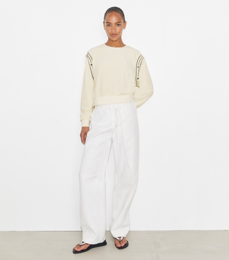 T Logo Velour Crewneck