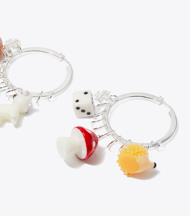 Curiosity Charm Hoop Earrings