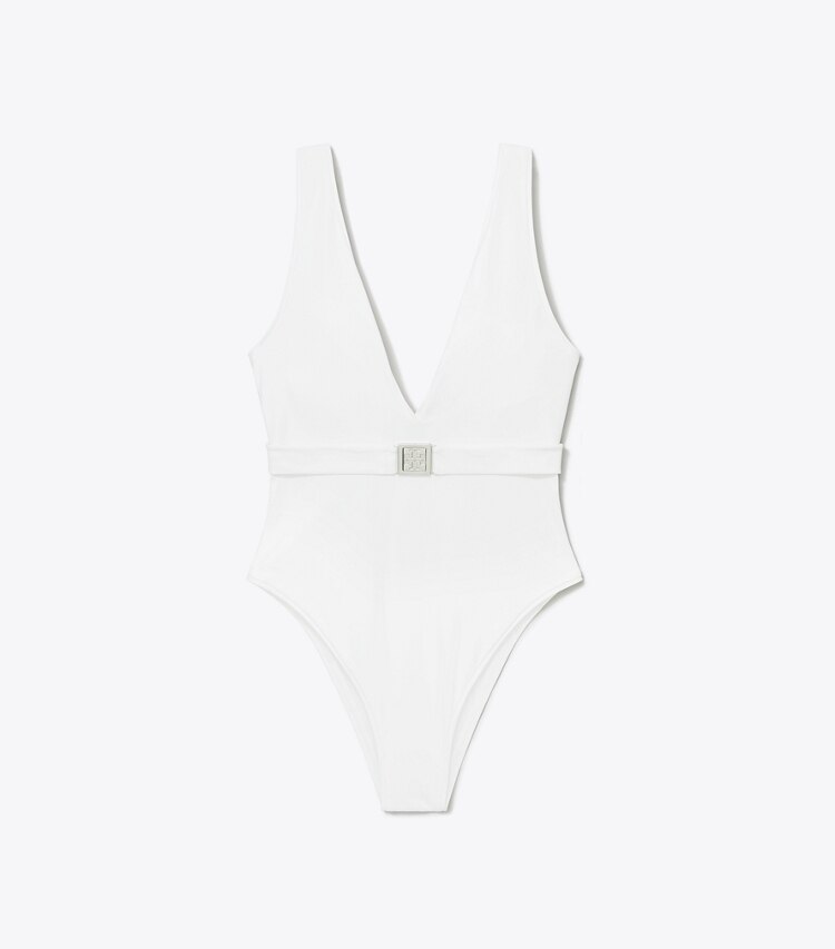 Belted Logo Swimsuit