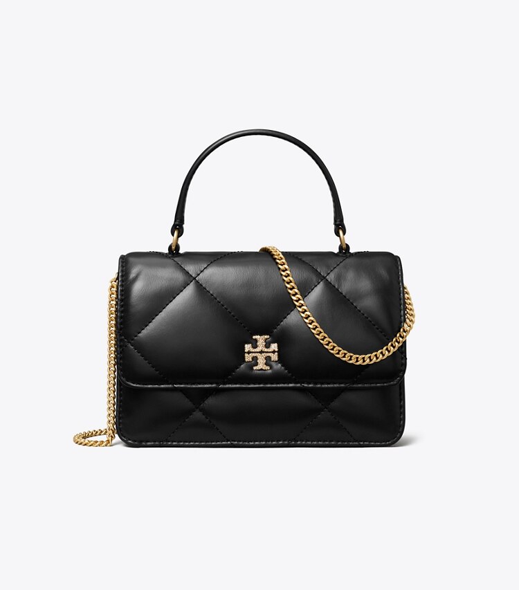 Mini Kira Diamond Quilt Charm Top-Handle Crossbody