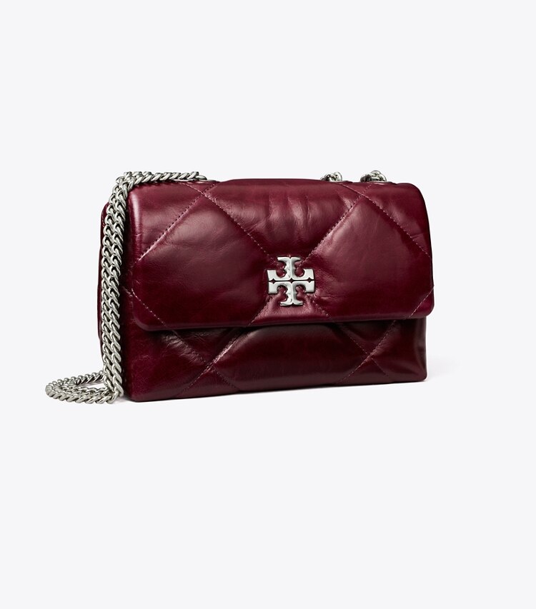 Small Kira Diamond Quilt Velvet Pavé Shoulder Bag