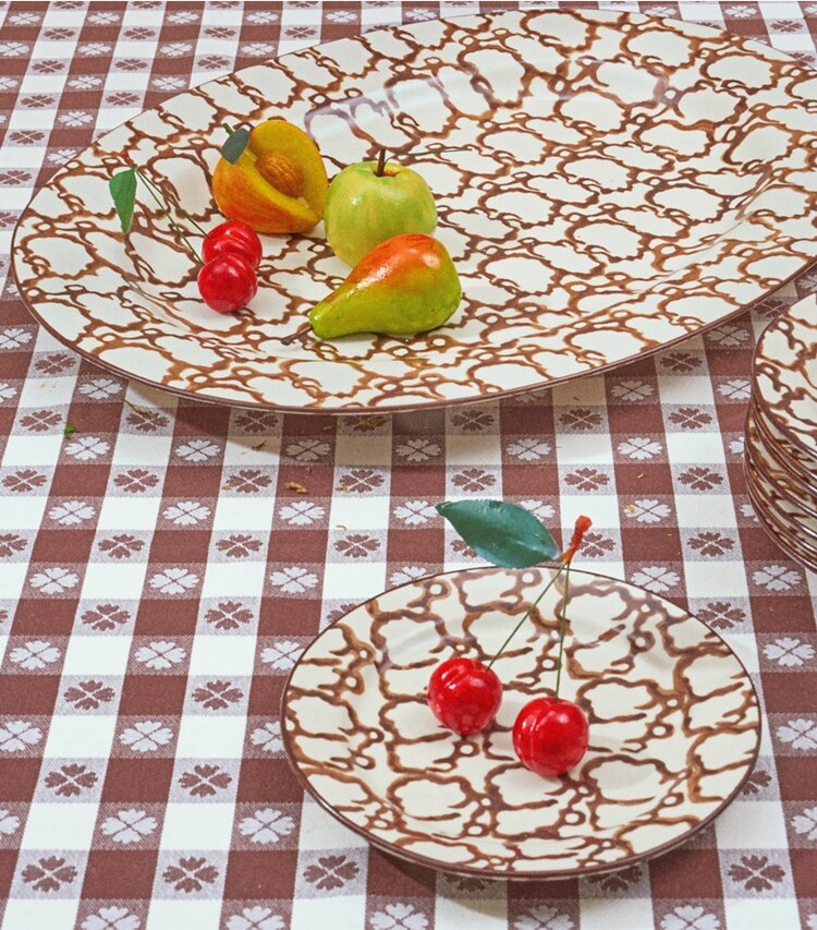 Spongeware Oval Serving Platter