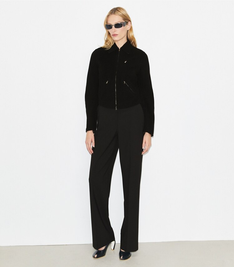 T Monogram Wool Biker Jacket