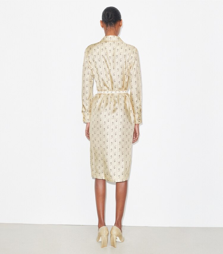 Printed Silk Shirtdress