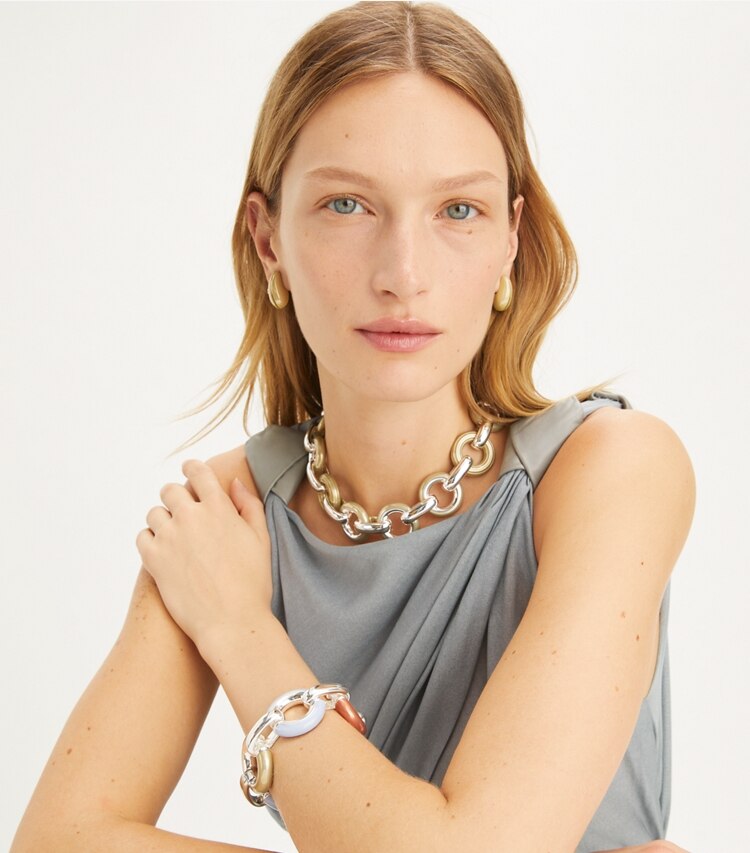 Pierced Chain Bracelet