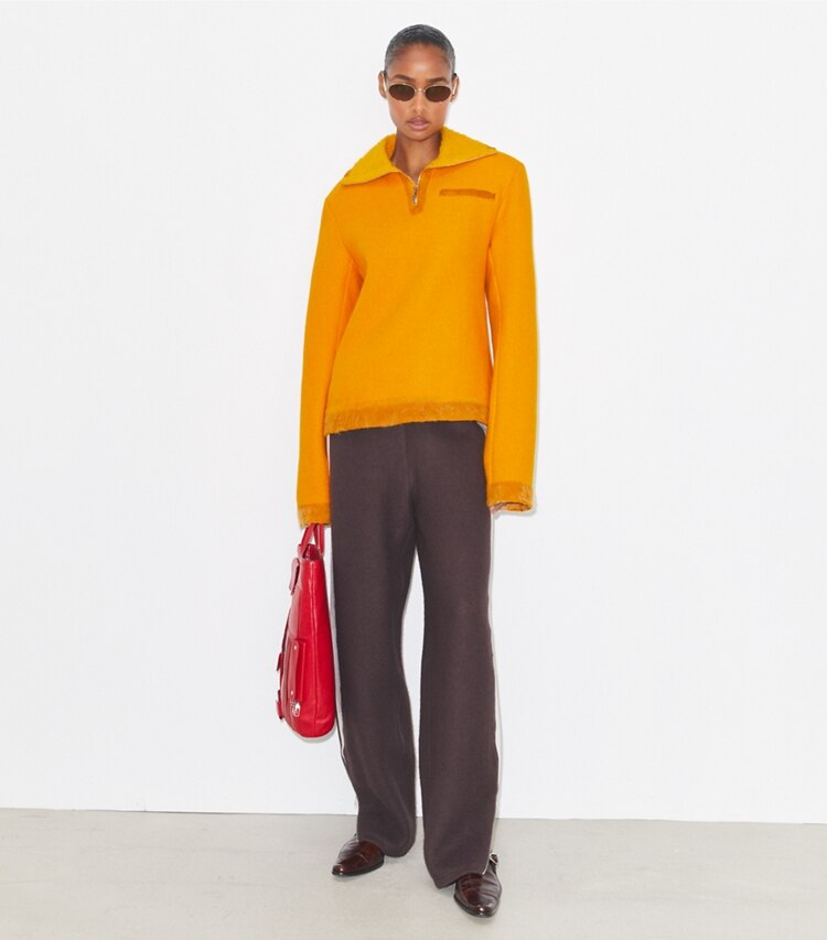 Half-Zip Wool Sweatshirt
