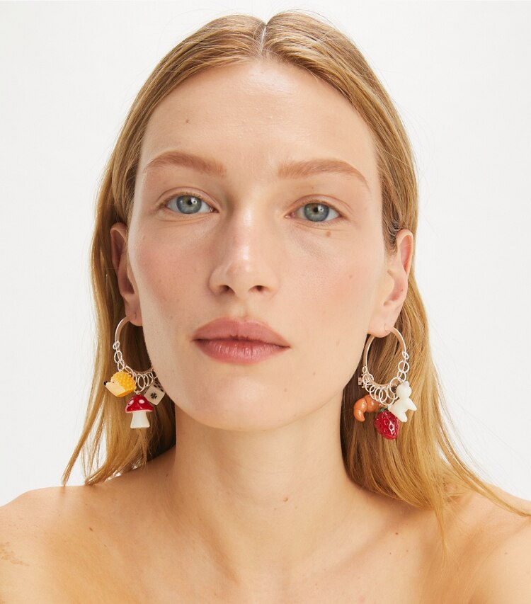 Curiosity Charm Hoop Earrings