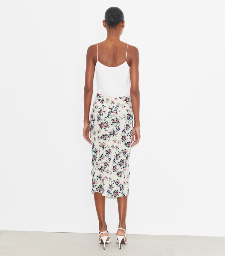 Printed Cotton Velvet Skirt