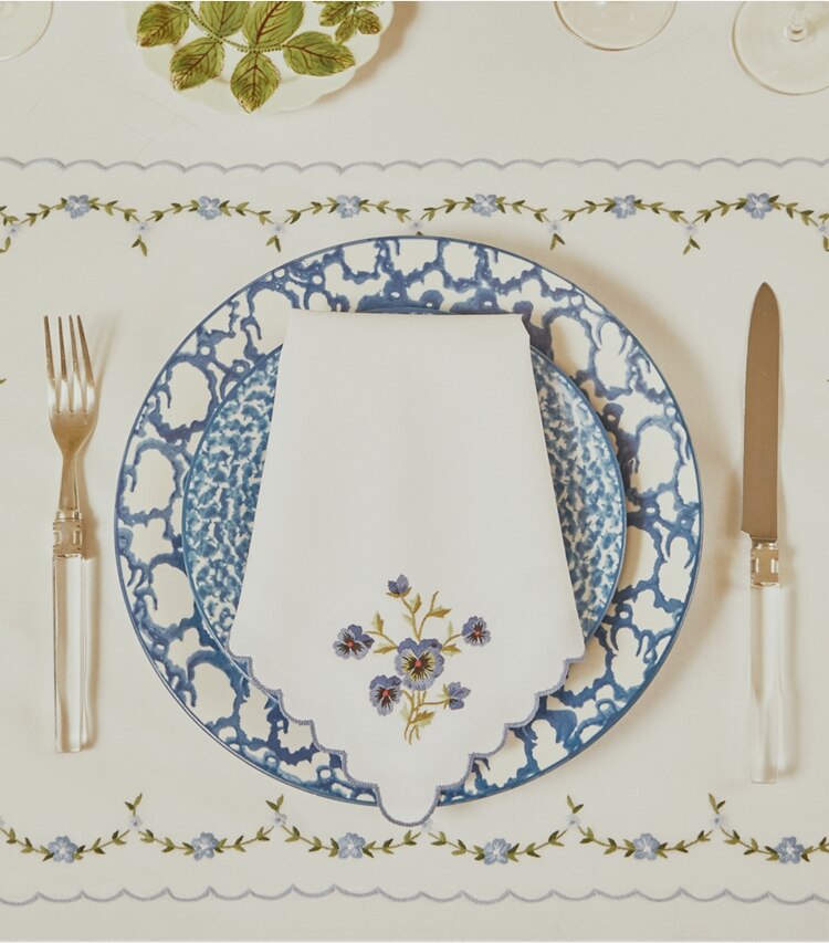 Spongeware Dinner Plate, Set of 2