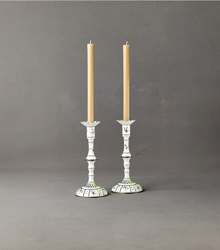 Jolie Fleur Candlesticks, Set Of 2
