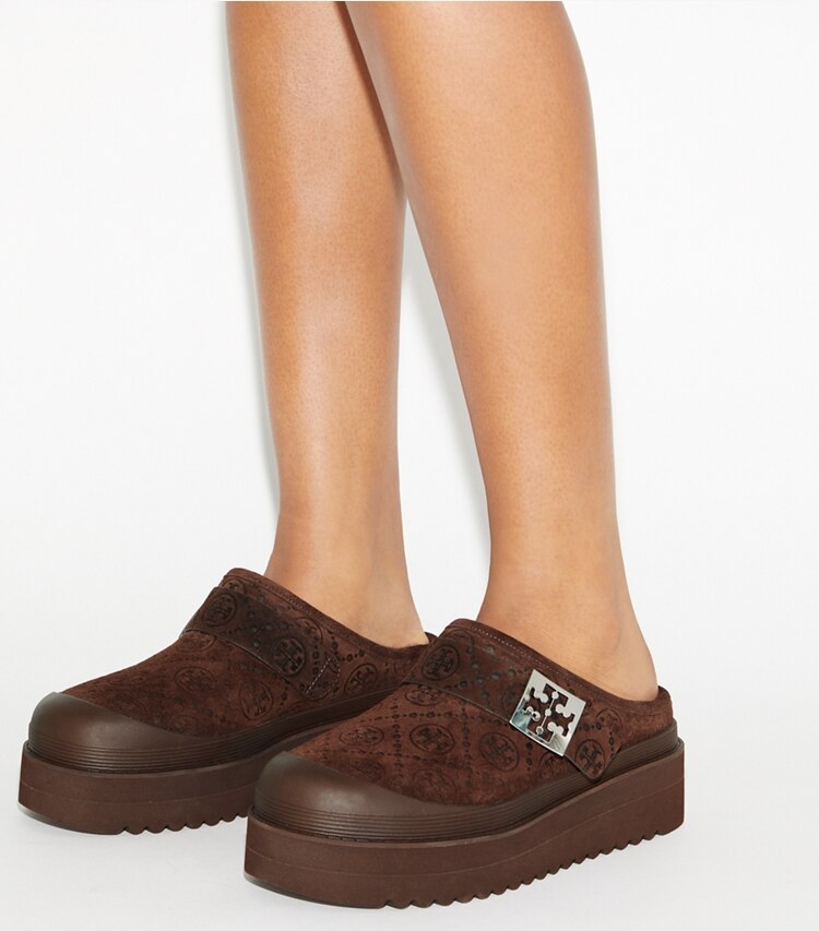 T Monogram Mellow Shearling Platform Mule