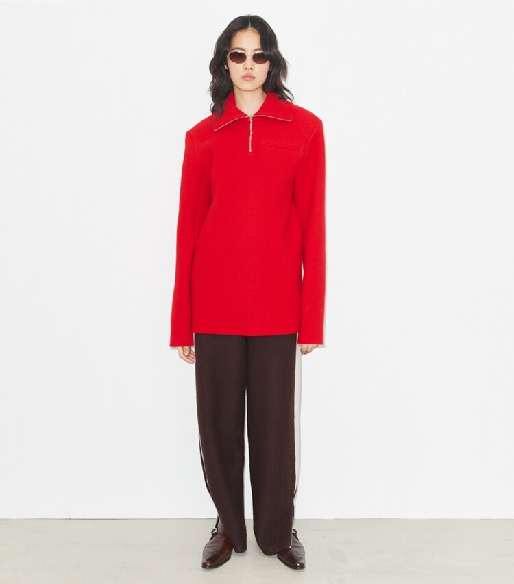 Half-Zip Wool Sweatshirt