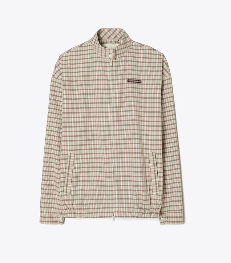 Nylon Plaid Golf Jacket
