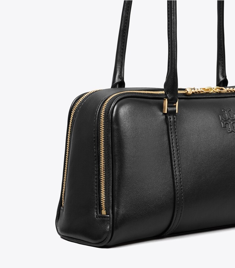 Small Marshmallow Suede Satchel