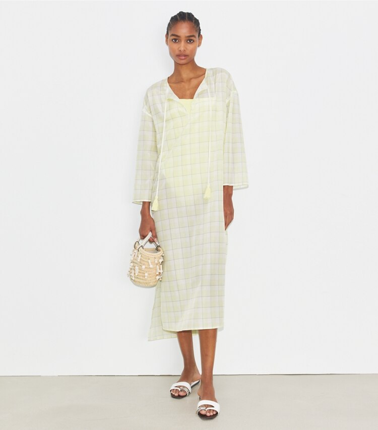 Plaid Cotton Caftan