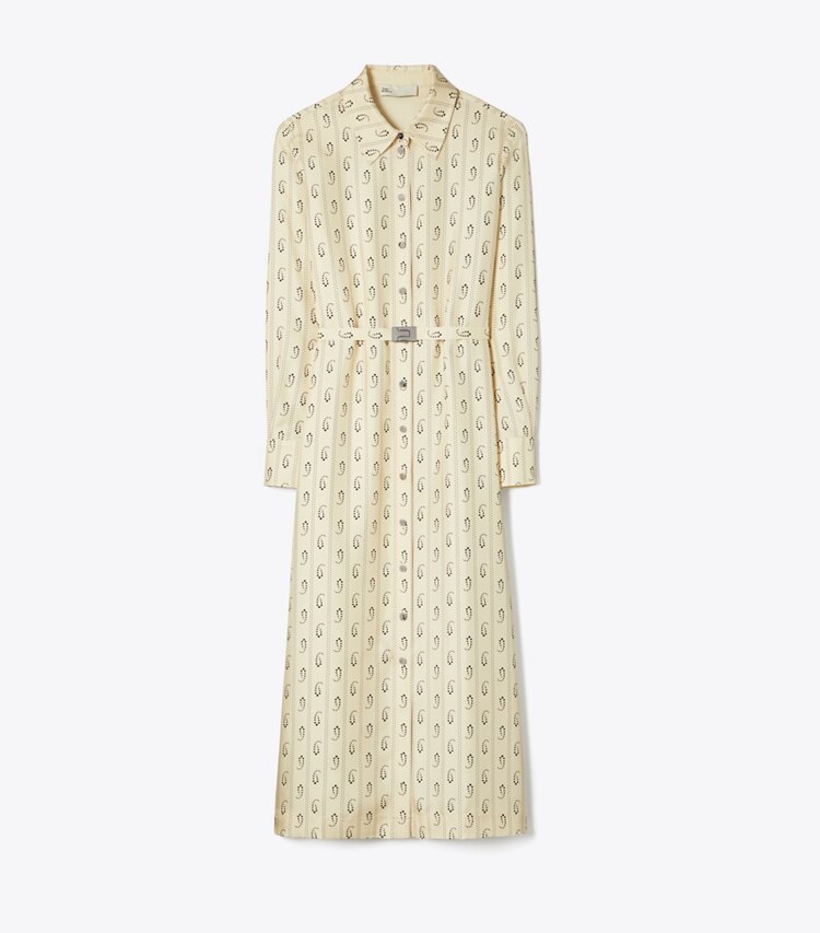 Printed Silk Shirtdress