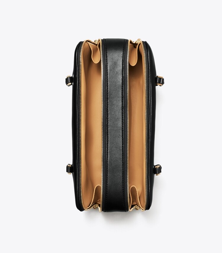 Small Marshmallow Suede Satchel