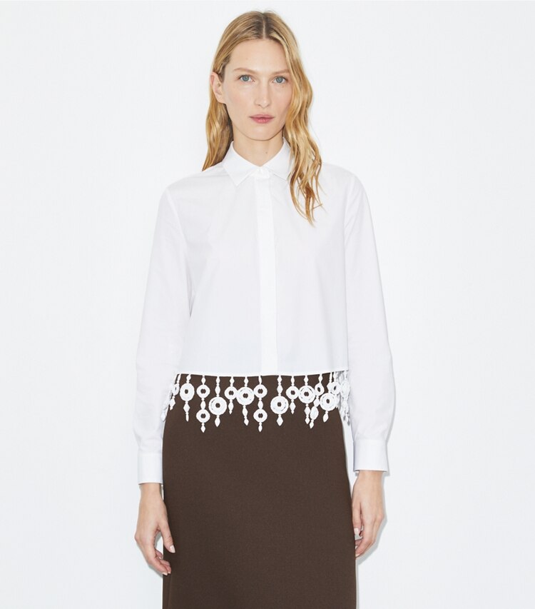 Crystal Embellished Poplin Shirt