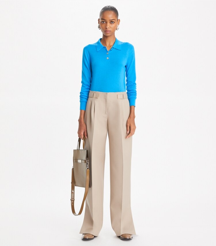 Cashmere Long-Sleeve Polo