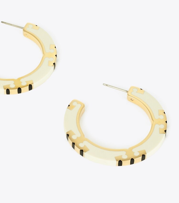 Icon Enamel Hoop Earrings