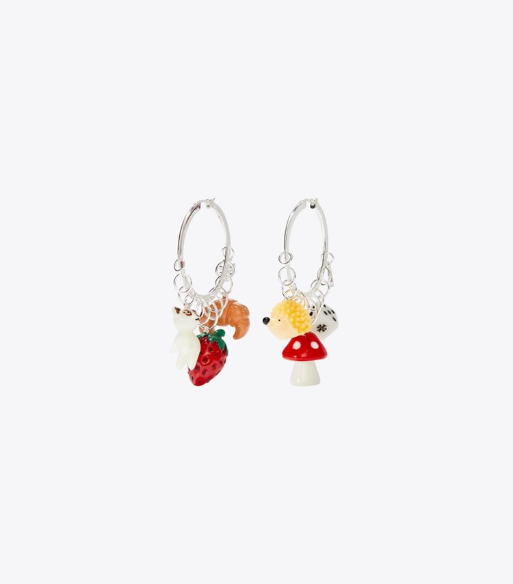 Curiosity Charm Hoop Earrings
