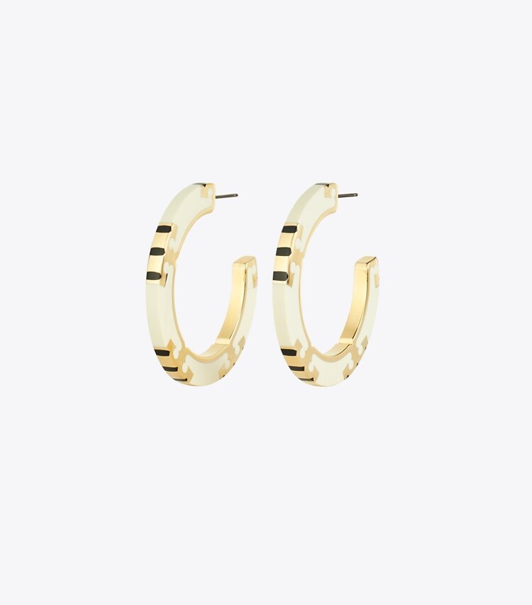 Icon Enamel Hoop Earrings