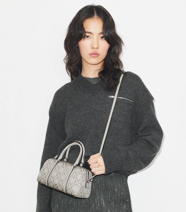 T Monogram Petite Barrel Bag