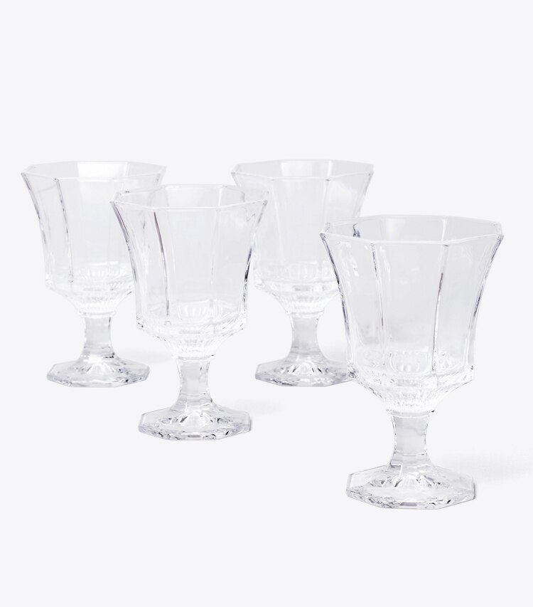 Pressed-Glass Wine Glass, Set of 4