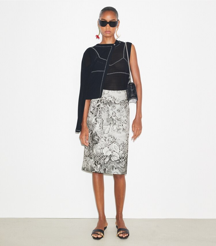 Printed Viscose Skirt