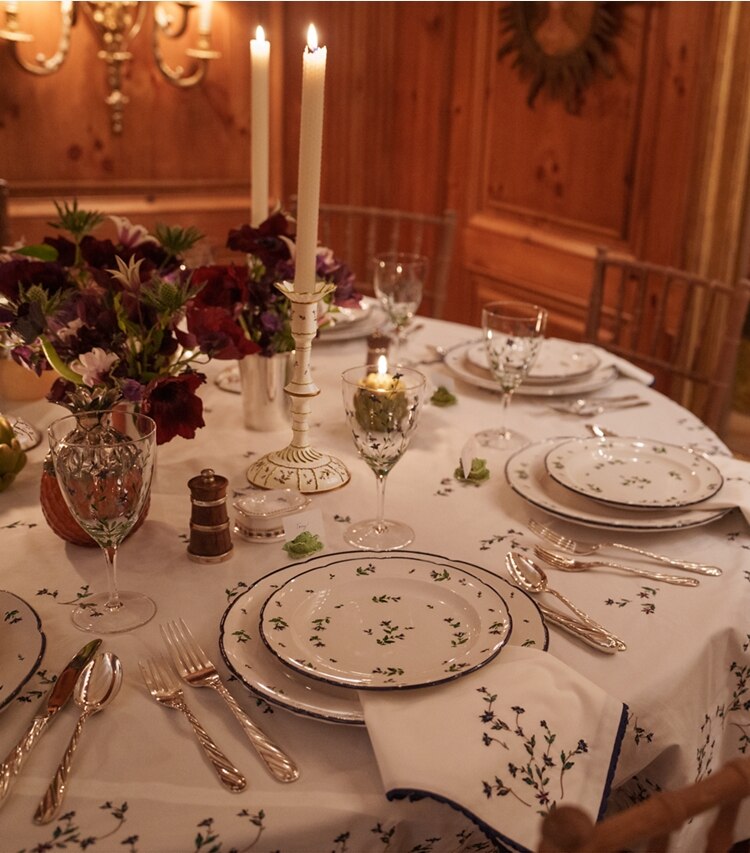 Jolie Fleur Embroidered Napkin, Set of 4