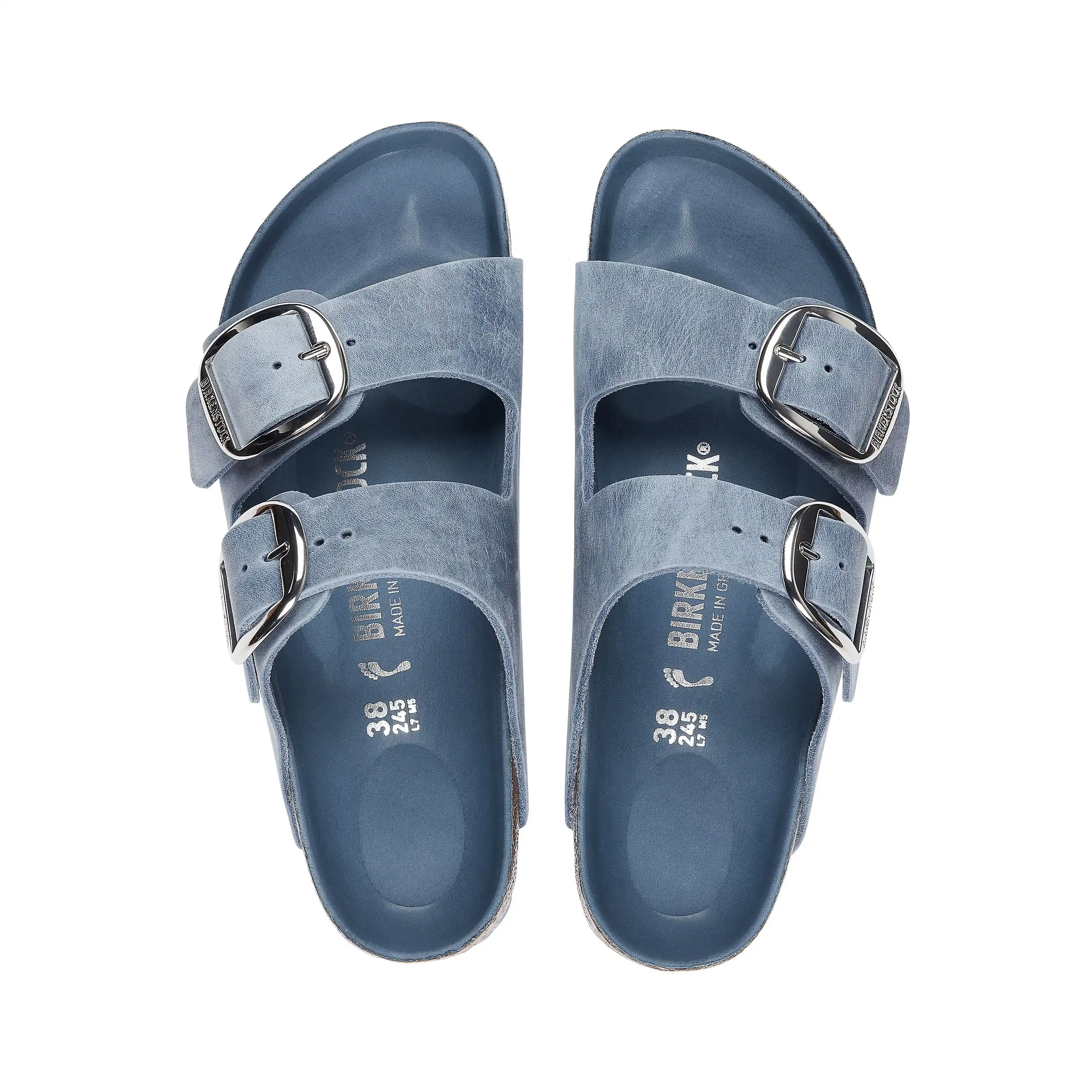 Arizona Big Buckle Dusty Blue Oiled Leather