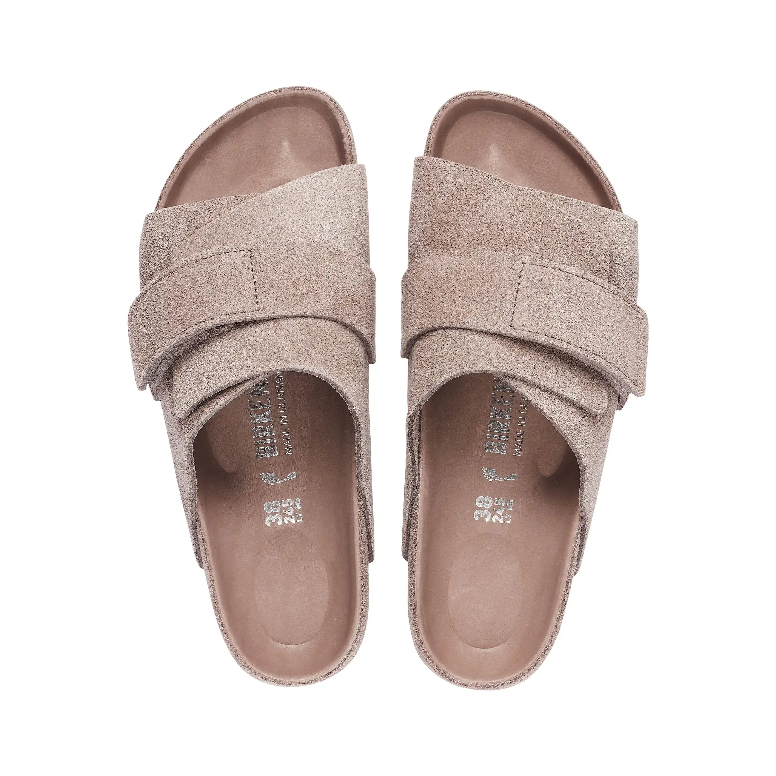 Kyoto Exquisite Grey Taupe Suede Leather