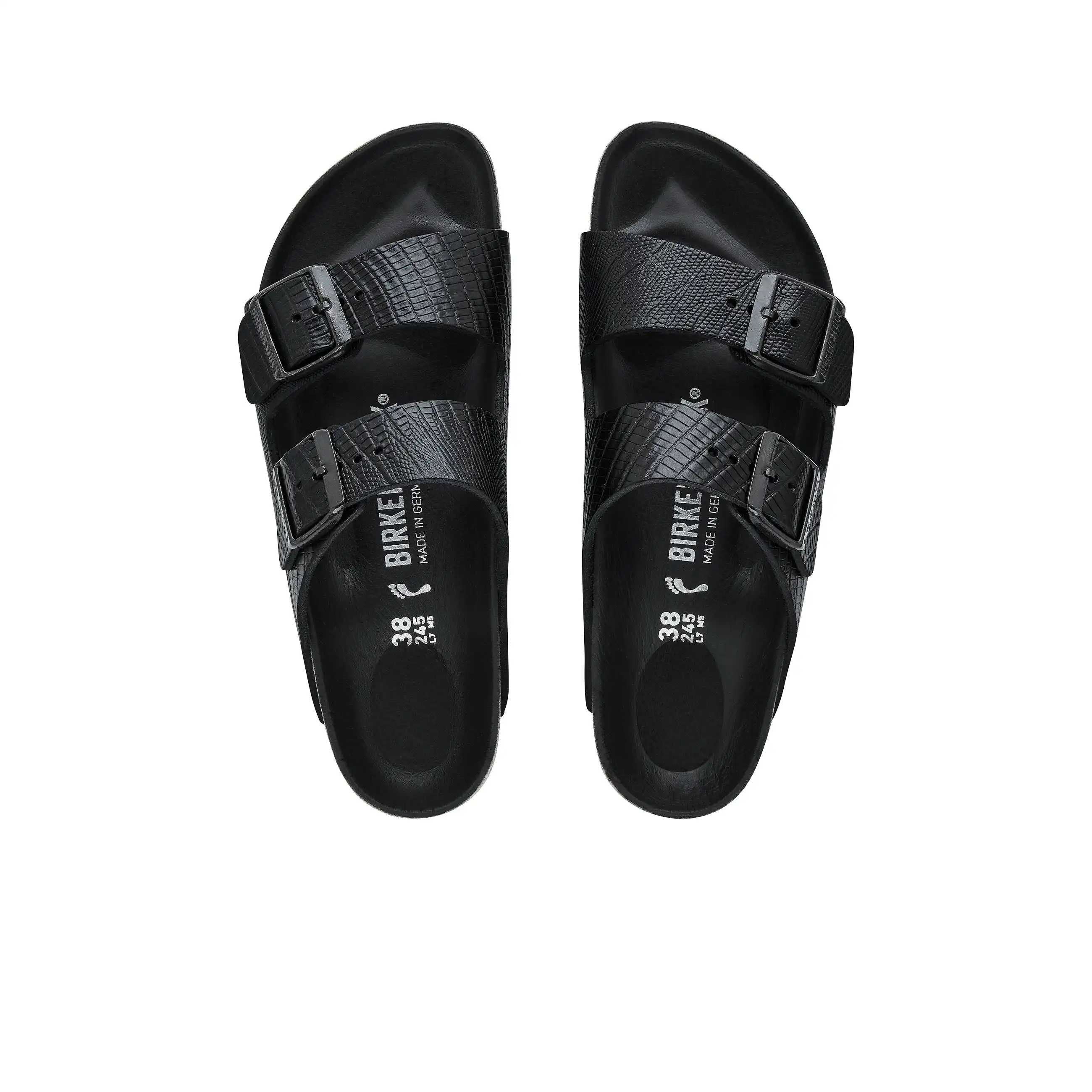Arizona Black Embossed Smooth Leather