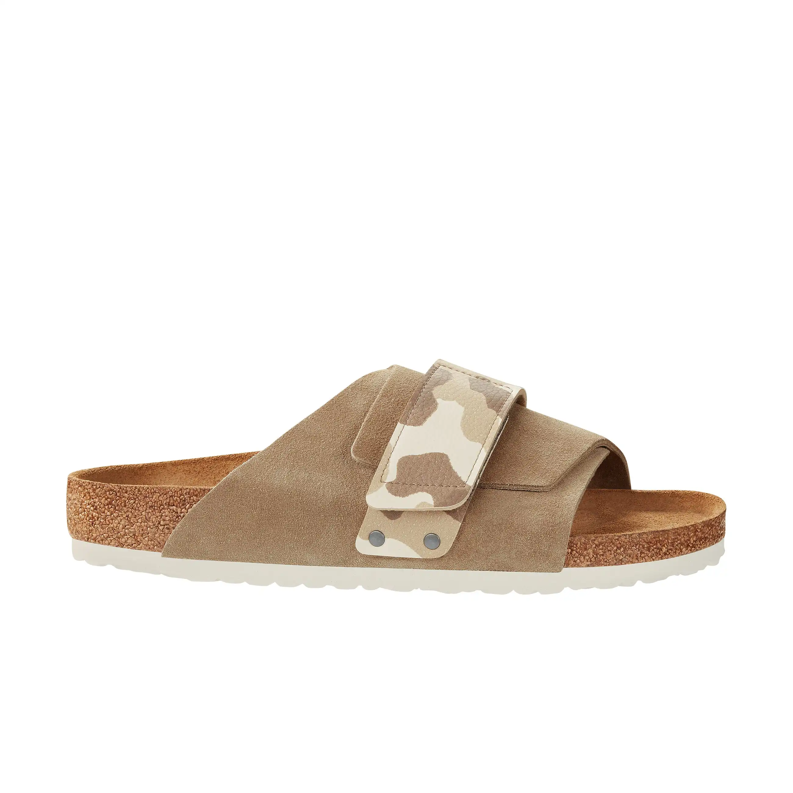 Kyoto Grey Taupe/Camo Almond Suede Leather