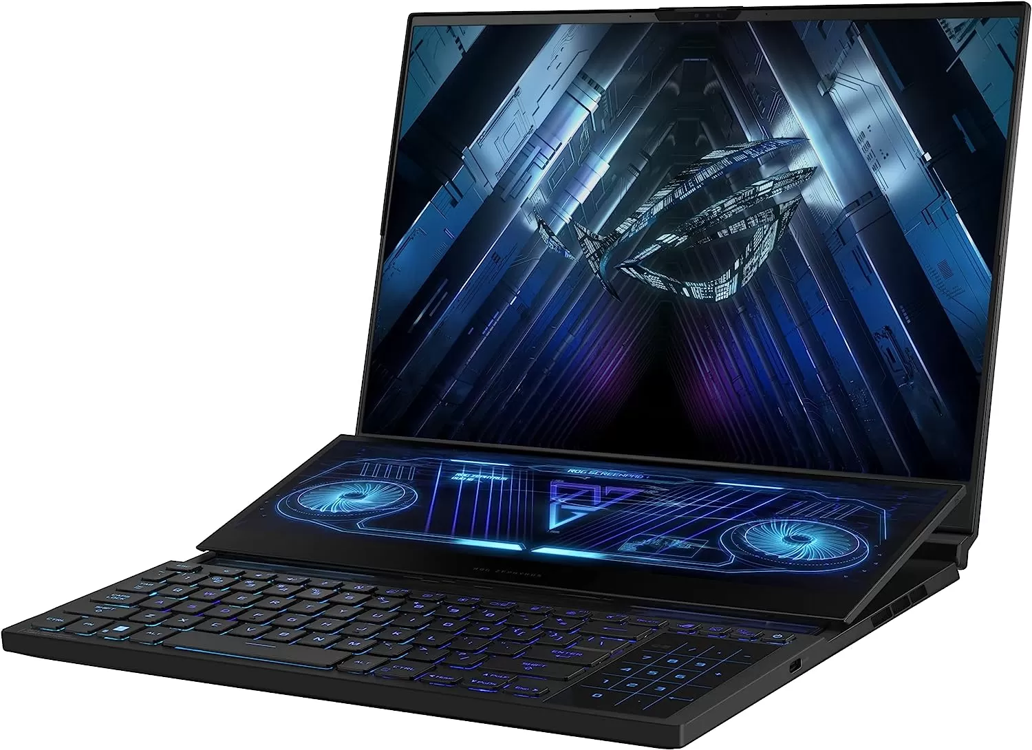 ASUS ROG Zephyrus Duo 16 (2022) Gaming Laptop, 16” Mini LED 240Hz/3ms, QHD 16:10 Display, 100% DCI-P3, NVIDIA GeForce RTX 4080, AMD Ryzen 9 7945HX, 32GB DDR5, 1TB SSD, Windows 11 Pro, GX650PZ-XS96