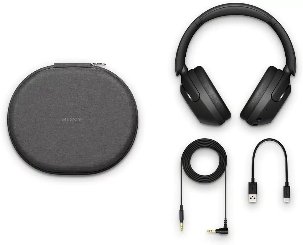 Sony WH-XB910N Extra BASS Noise Cancelling Headphones, Wireless Bluetooth Over The Ear Headset with Microphone and Alexa Voice Control, Blue (Amazon Exclusive)