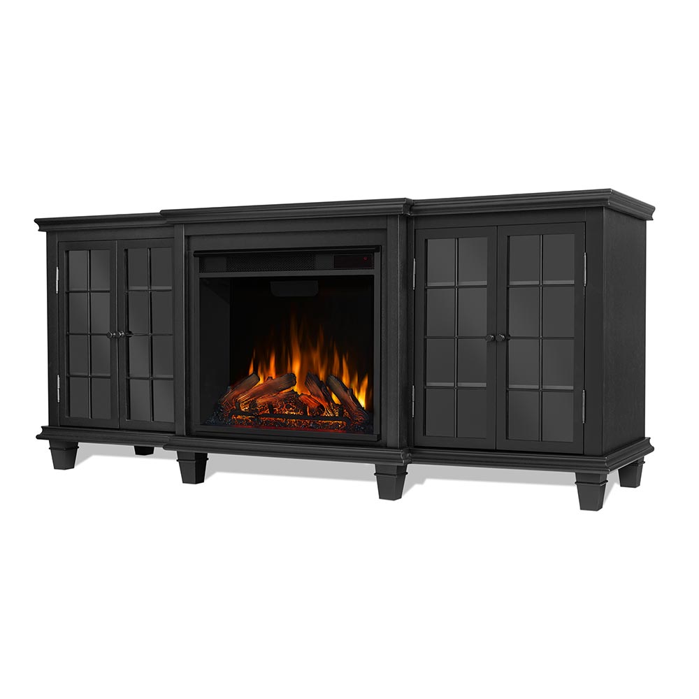 Marlowe Electric Fireplace Entertainment Center in Black