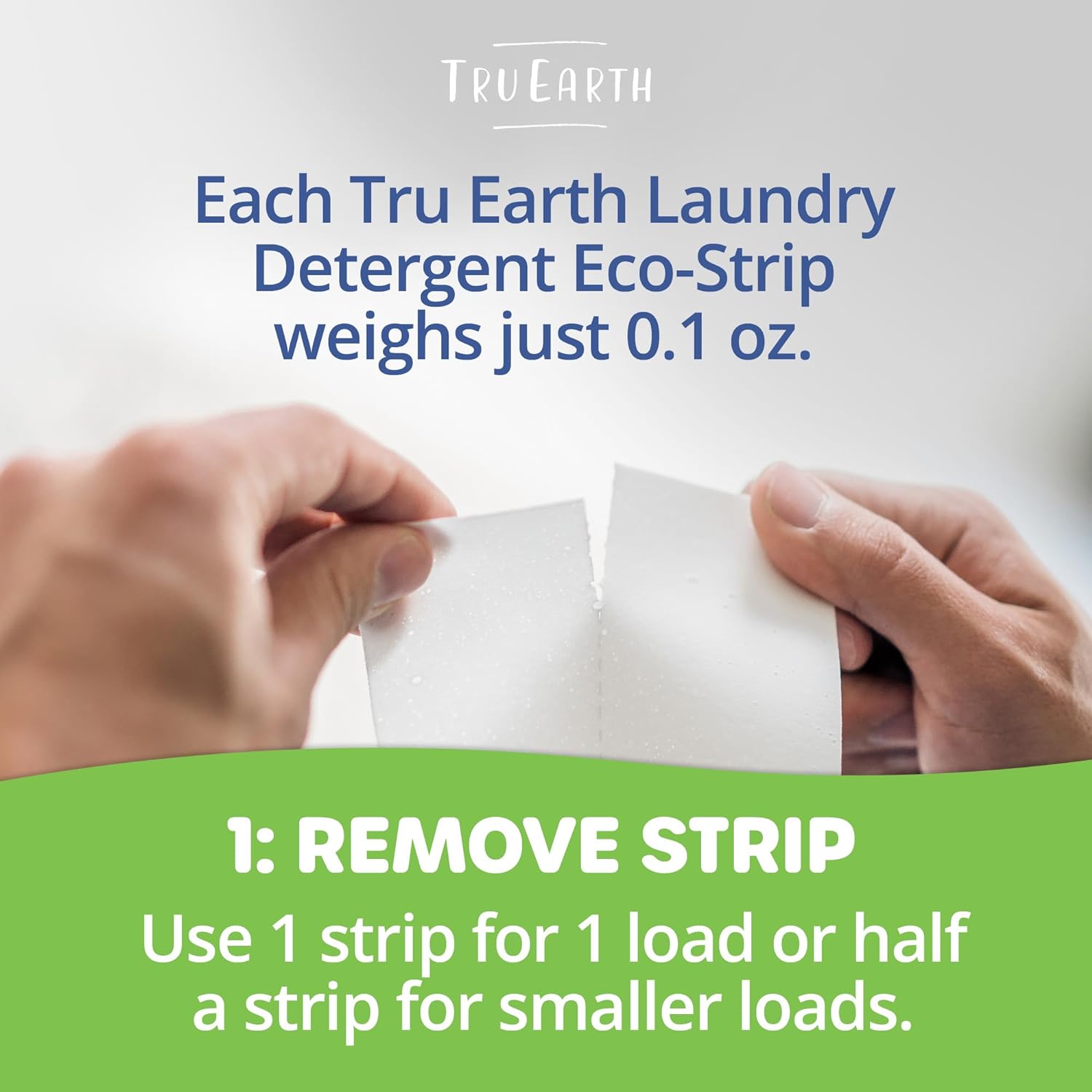 Tru Earth Compact Dry Laundry Detergent Sheets - Up to 128 Loads (64 Sheets) - Paraben-Free, Plastic-Free - Original Eco-Strip Liquidless Laundry Detergent, Travel Laundry Sheets - Fresh Linen