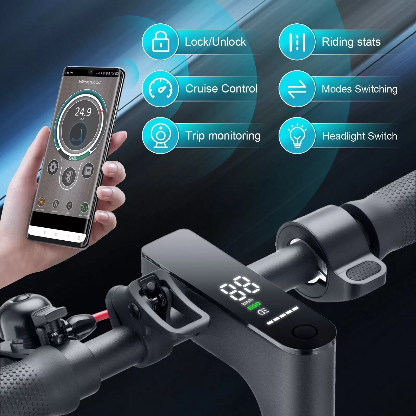 2023 i9 Max Motorized Foldable Electric Scooter For Adults