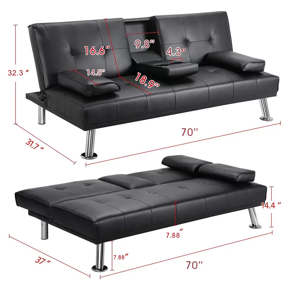 Sofa Bed with Armpad Recliner Couch