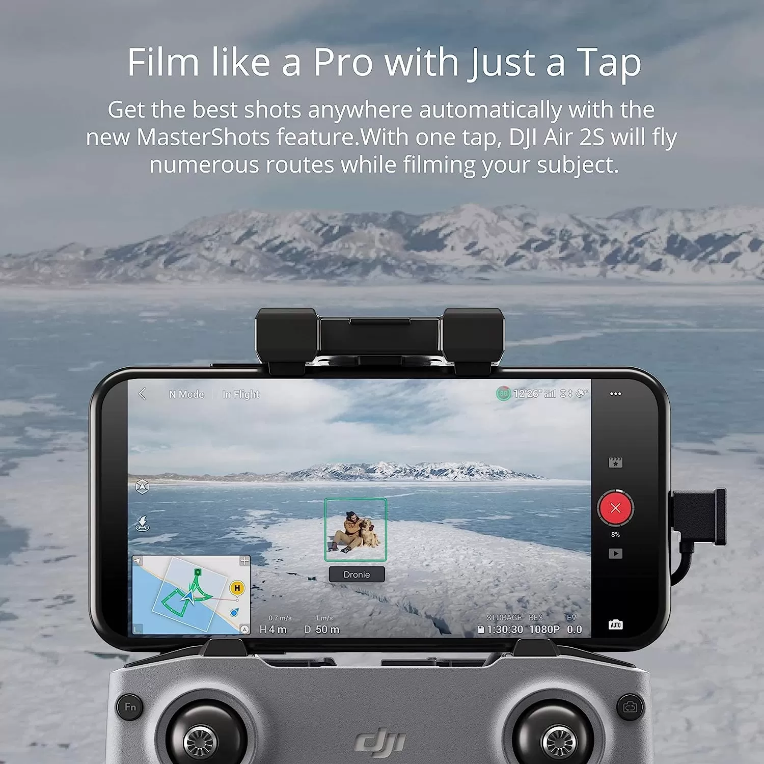 DJI Air 2S - Drone Quadcopter UAV with 3-Axis Gimbal Camera, 5.4K Video, 1-Inch CMOS Sensor, 4 Directions of Obstacle Sensing, 31-Min Flight Time, Max 7.5-Mile Video Transmission, MasterShots, Gray (Renewed)