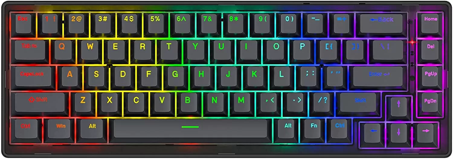 NPET K10 Wired Gaming Keyboard, LED Backlit, Spill-Resistant Design, Multimedia Keys, Quiet Silent USB Membrane Keyboard for Desktop, Computer, PC (Black)