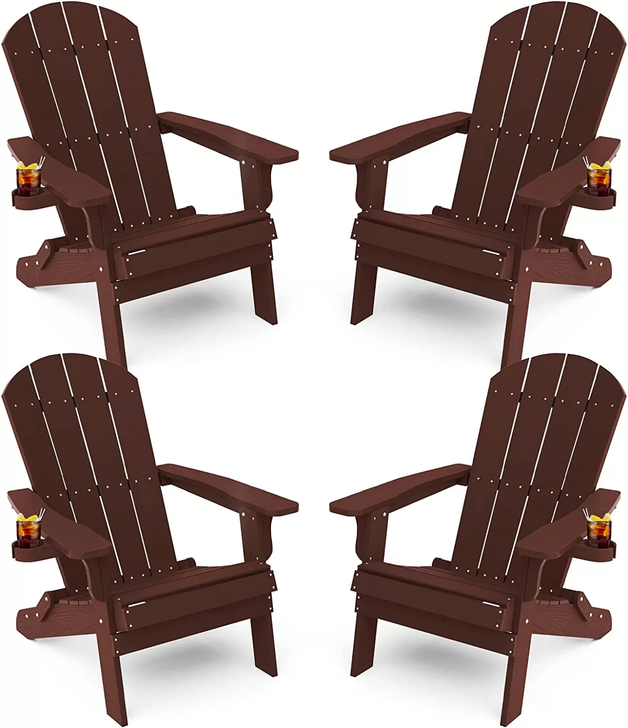 Adirondack Chair ,Patio Chairs 5 Steps Easy Installation,Widely Used in Outdoor, Fire Pit, Deck, Outside, Garden, Campfire Chairs
