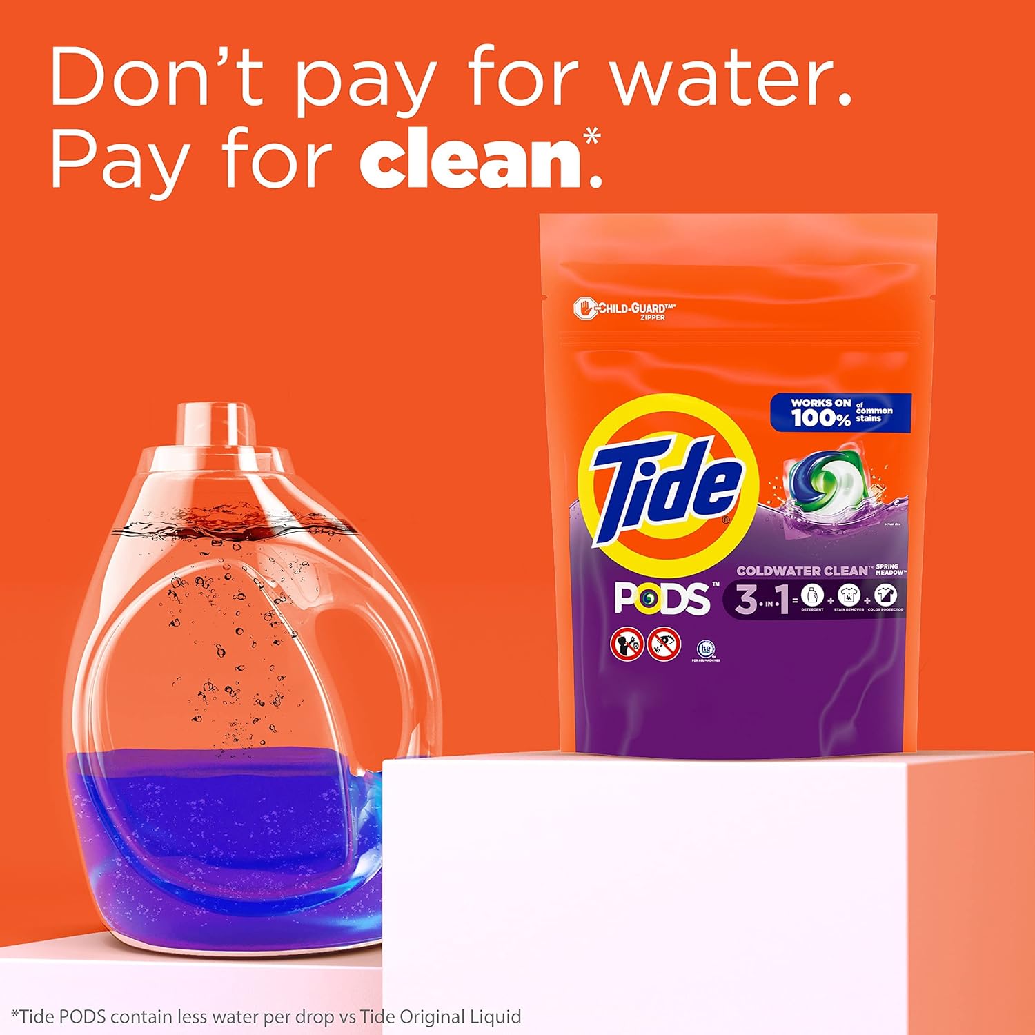 Tide PODS Laundry Detergent Soap Pods, Spring Meadow, 37 Count (Pack of 3 Bag Value Pack), Total 111 Count, HE Compatible