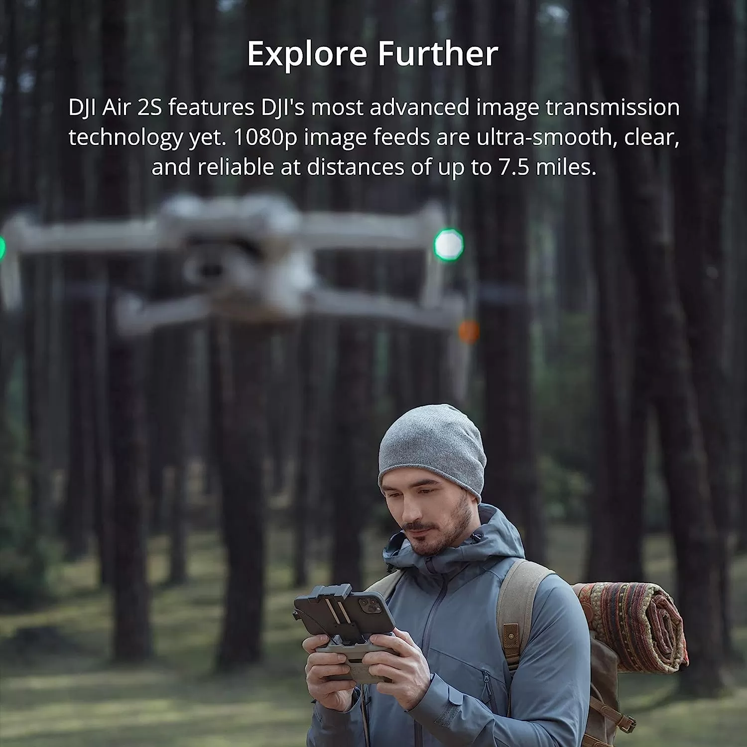 DJI Air 2S - Drone Quadcopter UAV with 3-Axis Gimbal Camera, 5.4K Video, 1-Inch CMOS Sensor, 4 Directions of Obstacle Sensing, 31-Min Flight Time, Max 7.5-Mile Video Transmission, MasterShots, Gray (Renewed)