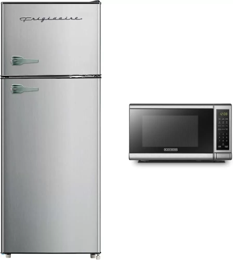 Frigidaire EFR451 2 Door Refrigerator/Freezer, 4.6 cu ft, Platinum Series, Stainless Steel, Double