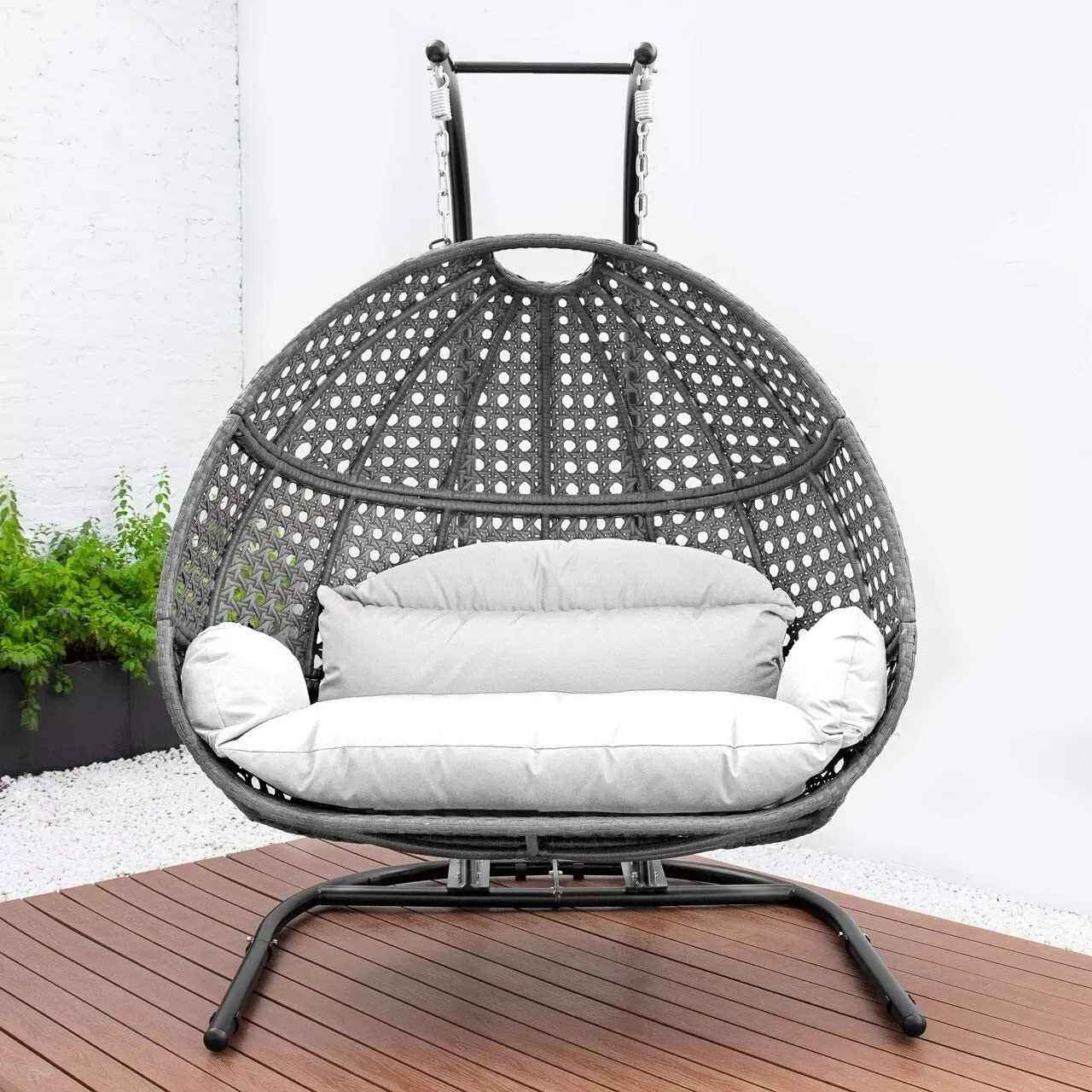 Double Swing Chair with Stand