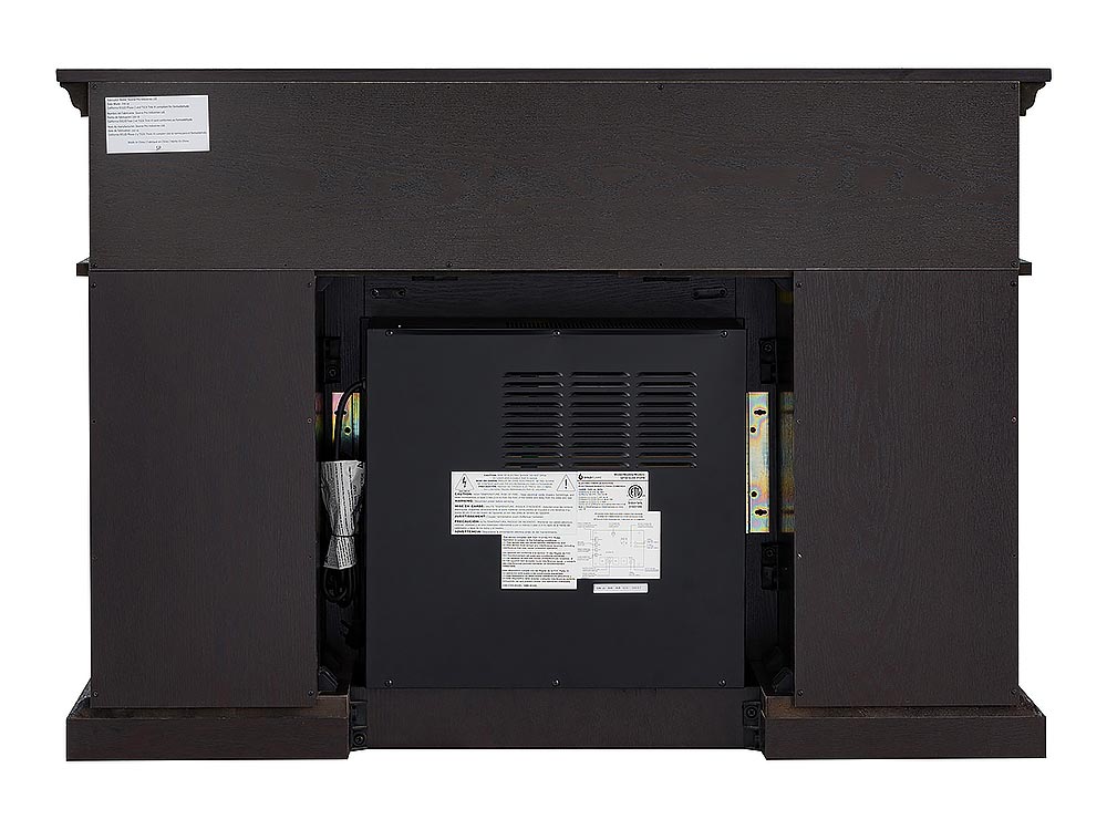 Drew Electric Fireplace Media Console in Dark Mahogany
