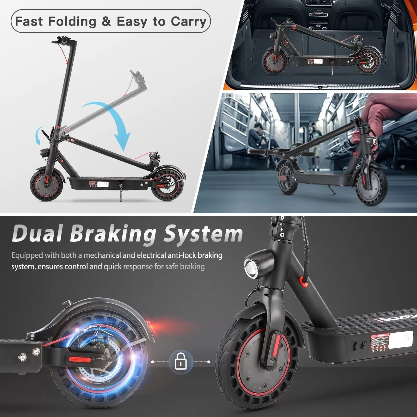 2023 i9 Max Motorized Foldable Electric Scooter For Adults