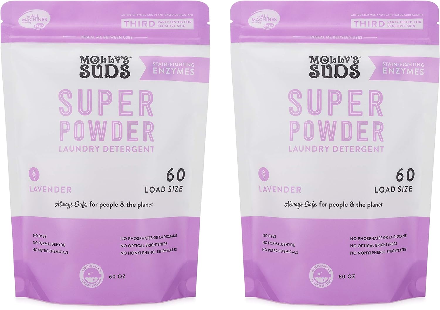 Molly's Suds Original Laundry Detergent Powder | Natural Laundry Detergent Powder for Sensitive Skin | Earth-Derived Ingredients, Stain Fighting | 120 Loads (Citrus Grove)